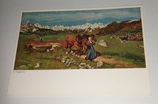 Pferde Hund Kunst Horse Tier Postkarte Postcard Ak Pferdepostkarte G.Segantini
