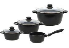 Topf-Set 4-tlg. ELO BLACK CAST  schwarz Kochtopf Suppentopf Töpfe Universaltopf