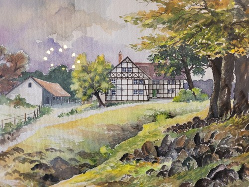 Deutsche schule aquarell - (xx),