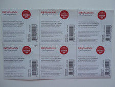 6 Rossmann Gutscheine / Coupons 10 % auf alles, gültig bis 30.11.2025