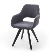 Armlehnenstuhl - anthrazit-schwarz - Buche massiv - 86 cm hoch Esszimmerstuhl