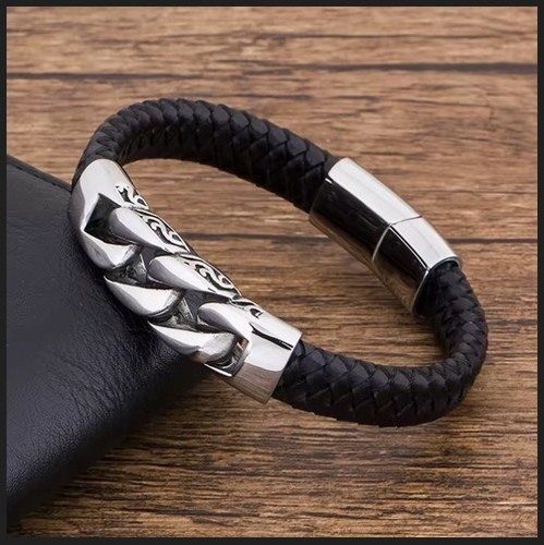 Lederarmband herren 5cm - lederarmband,