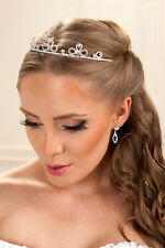 Diadem Tiara Braut Haarschmuck Kristale Strass Silber