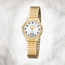 Regent Edelstahl Damen Uhr FR-208 Funkuhr Armband gold URFR208