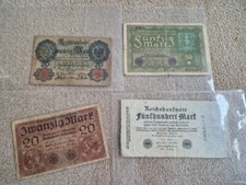 Auswahl Deutsche Mark Banknoten 