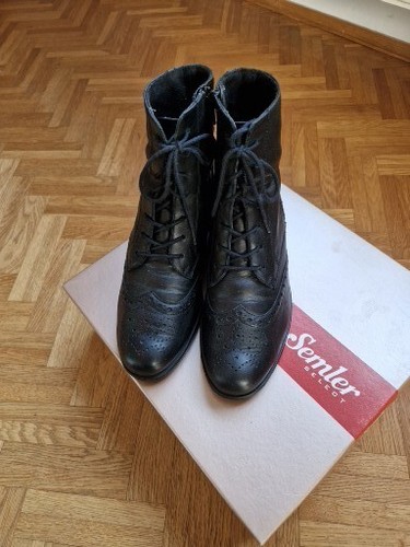 Schuhe leder stiefelette - leder,