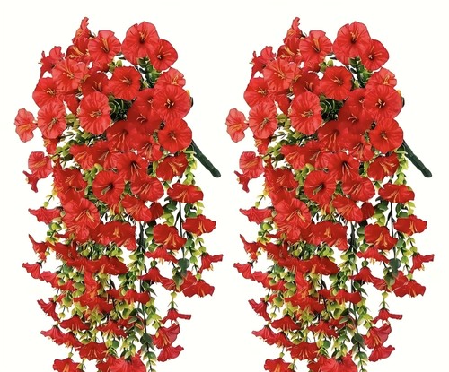 Künstliche rote blume - blume, ranke