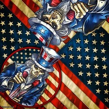 Biker Chopper Uncle Sam Skull