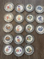 18 Glasuntersetzer aus Zinn