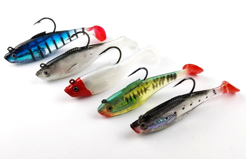 5er set shad 11cm - shad, gummi