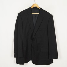 HUGO BOSS PASINI2/MOVIE2 Herren Blazer Größe EU62 UK52 Kerb Revers Schwarz