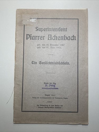 1911 superintendent pfarrer - 1911,