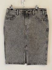 NEU Levi’s Jeansrock  Stonewashed Grau Orange Tag W31 Bundweite 42cm, Lange 60cm