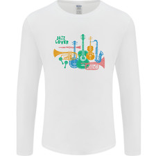 Jazzliebhaber Trompete Saxophon Klarinette Herren Langarm T-Shirt