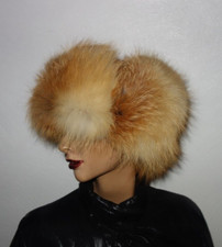 Fuchs Pelzmütze Leder Kappe Echtfell Mütze Rotfuchs Fell Ledermütze Fox Fur Hut