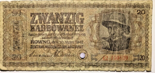 Karbowanez 1942 ukraine - 20,