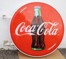 Vintage Leuchtreklame Coca-Cola, Diner Durchmesser 97cm  Groß Ausleger B 105cm