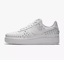 Nike Air Force 1 '07 XX White Studded Metallic Silver Sneaker Schuhe AR0639-100