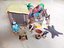 Playmobil, Trapperleben (Trapper mit Indianerin, Blockhütte und Geräte), unikat)