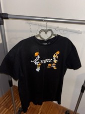 Snipes T-Shirt Schwarz Looney Tunes Bugs Bunny Daffy Duck Basketball Oversize. M