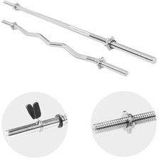 GORILLA SPORTS® Hantelstange Set Langhantelstange 170cm SZ Curlstange 120cm Curl