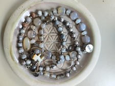 EXOAL Armband Hund 3 Stück Set grau-anthrazit-taubenblau