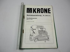 Krone KR10-16S Rundballenpresse Betriebsanleitung Bedienung