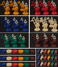 Siedler von Catan NEU Spielfiguren in 6 Farben Städte und Ritter 100% Komplett