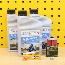 Quad Adly 450 S Hurricane / SM Ölwechselset Öl Ölfilter Zündkerze MSK 10w40