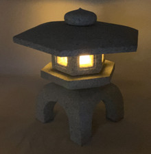 Zen graue Stein Laterne Yukimi
