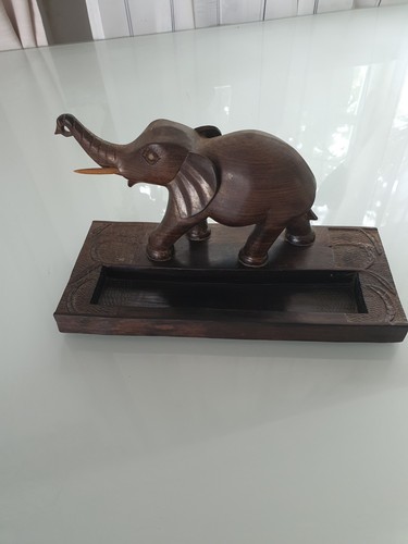 Vintage elefant skulptur - skulptur, holz