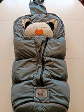 Mucki Kinderwagen Fußsack Winter, Größe 98 cm Doppelte Wärmeisolierung in Grau