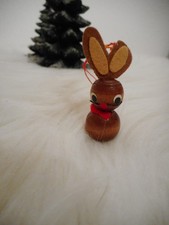 Anhänger ★HASE-Häschen★Osterschmuck Holz Strauchschmuck Figur braun Ostern DDR?