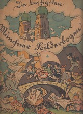 Lustige Münchner Bilderbogen Band 1,2,3,5 jeweils 12 Bilderbögen. ca. 1900 