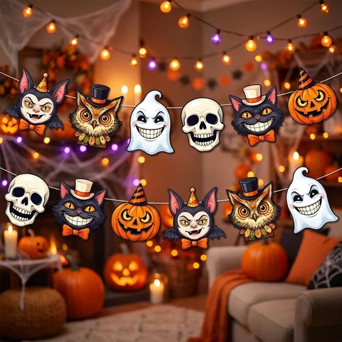 Vintage halloween banner - halloween,