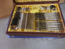 Besteck im Koffer Prinz Neosil mit hartvergoldeten Griffen