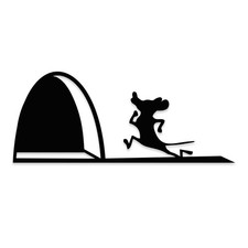 Aufkleber Mauseloch I schwarz