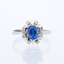 Diamanten Saphir Ring 1,66 ct