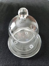 Glasglocke mundgeblasen mit Teller f. Käse, Obst, Gemüse