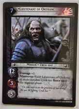 LOTR TCG ! LIEUTENANT OF ORTHANC 4R158 ! FOIL ! THE TWO TOWERS !