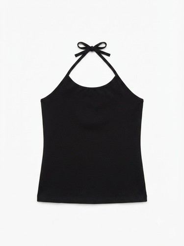 Neckholder top schwarz damen - top,