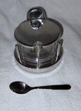 ALESSI  KÄSEDOSE PARMESAN Edelstahl Glas 5071 Ettore Sottsass