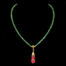 Smaragd kette collier - smaragd,