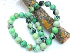 GOLDJUNGE69 * JASPIS GRÜN EDELSTEIN KETTE  KUGEL 12mm GLATT45cm  925er SILBER