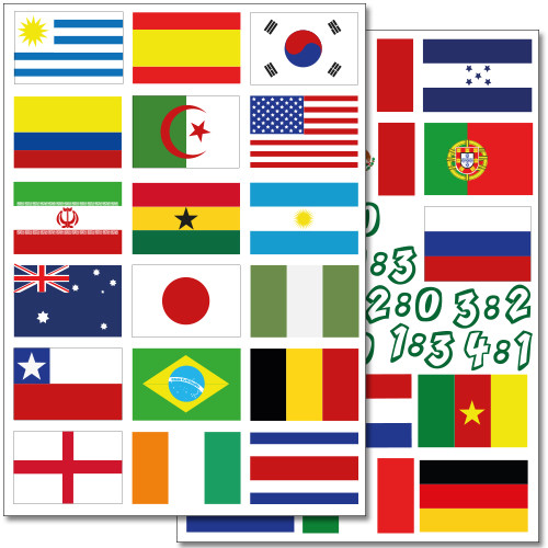 Wandkings wandsticker flaggen - wandsticker, "flaggen