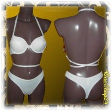 #98| BH-Set Multiway - Push up / String -abnehmbare Träger- creme - 85 B / 80 C