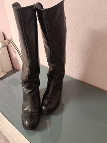 Stiefel schwarz leder - leder, 40