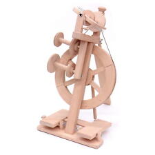 Spinnrad Merino Doppelpedal mit Zwirnvorrichtung und 3 Spulen spinning spinnen 