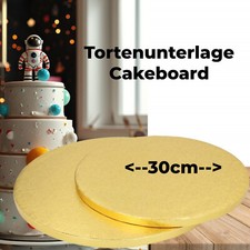 Cake Board gold Rund Ø30cm