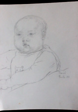 DDR Maler Peuker Wolfgang Bleistift Akt Zeichnung Original Seine Tochter